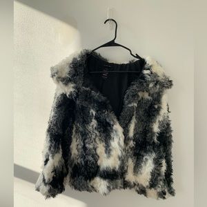 Zara Mixed Faux Fur Coat